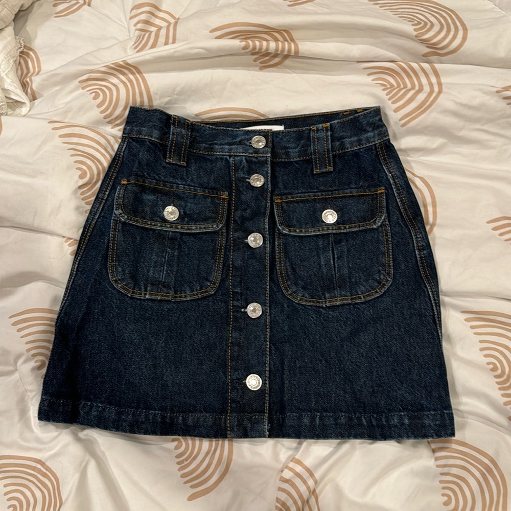 Redone Mini Denim Skirt